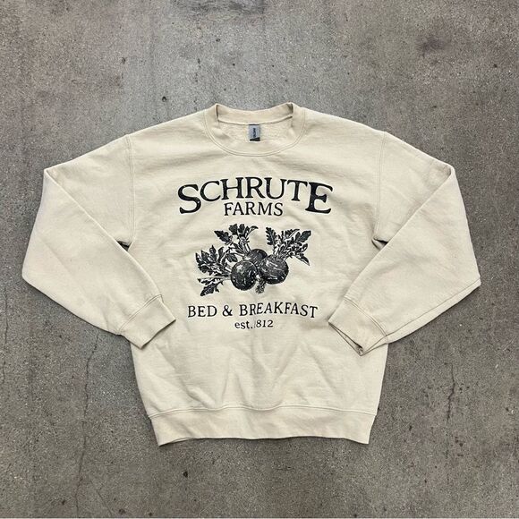 Schrute Farms Bed & Breakfast The Office Sweatshirt on Gildan Blank (S) - Picture 1 of 3